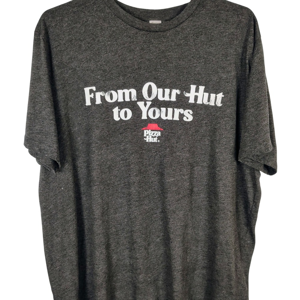 Pizza Hut From Our Hut to Yours Graphic T-Shirt Mens 2X‎ Charcoal Grey Promo Tee